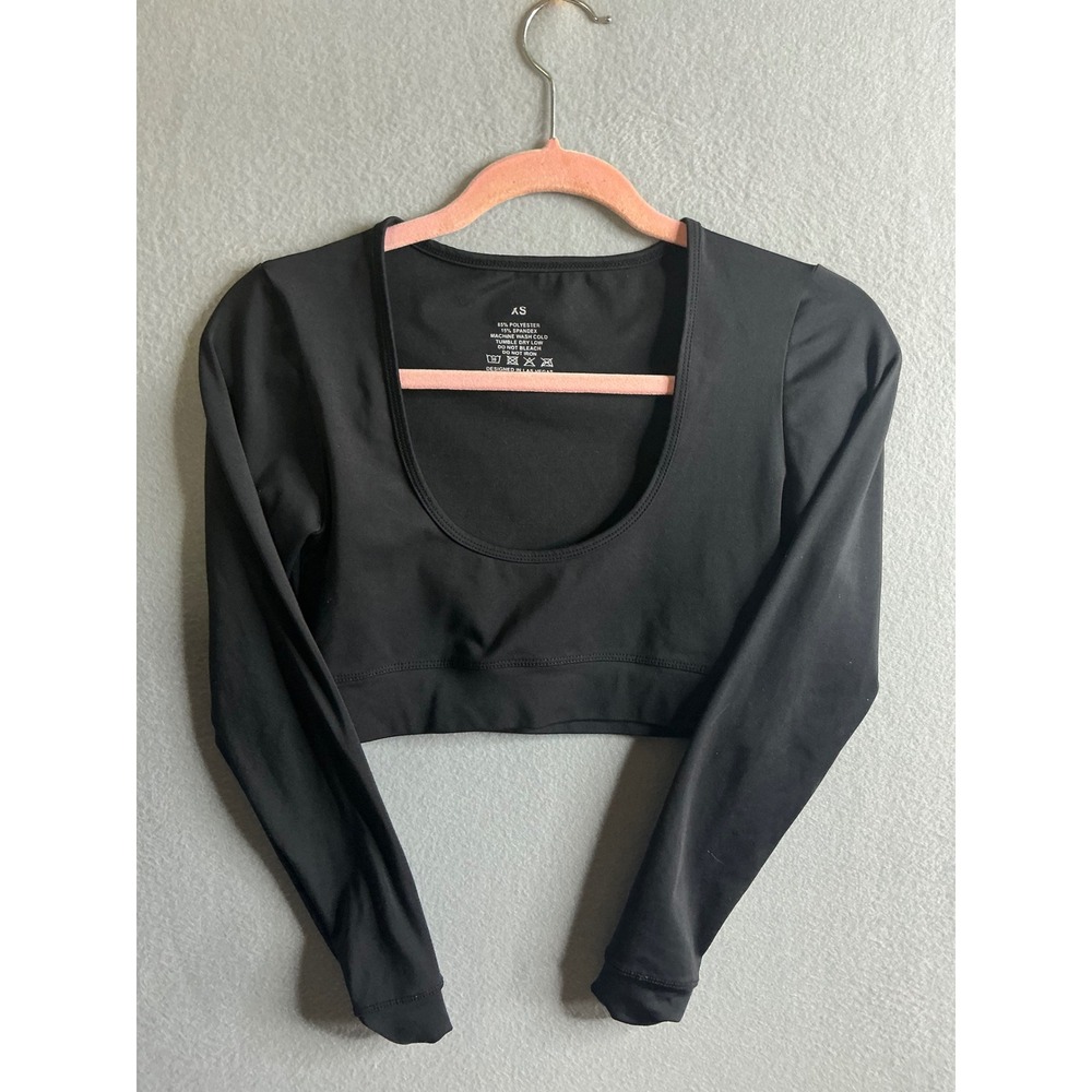 Agent 84 Top Women's Extra Small Cropped Long Sleeve Top Athletic Stretch